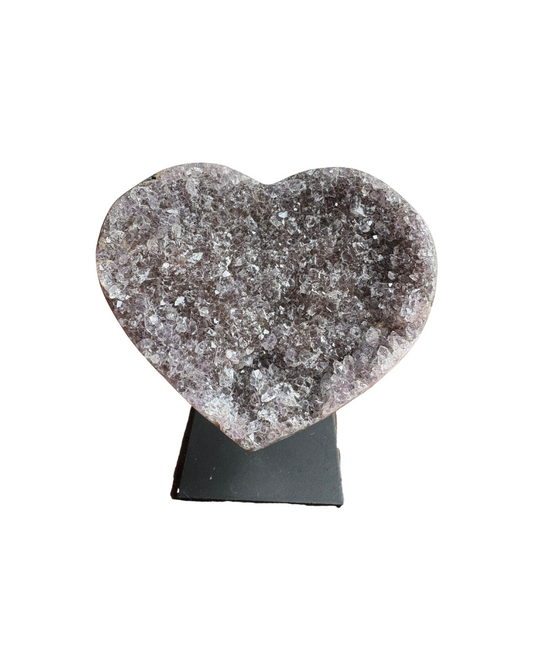 Amethist hart op voet