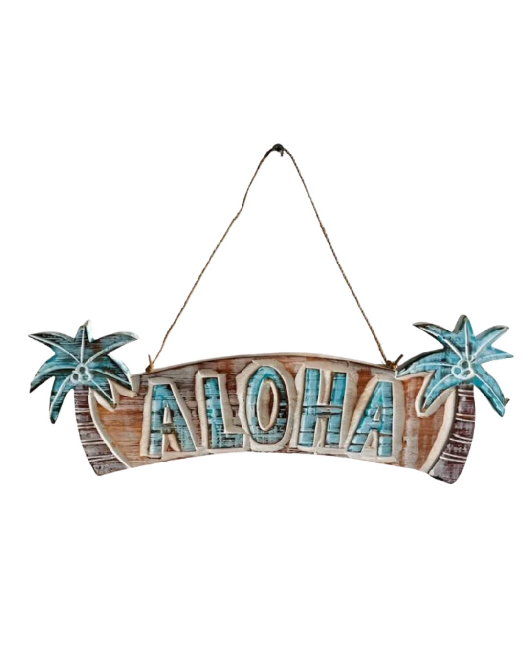 Houten bordje Aloha