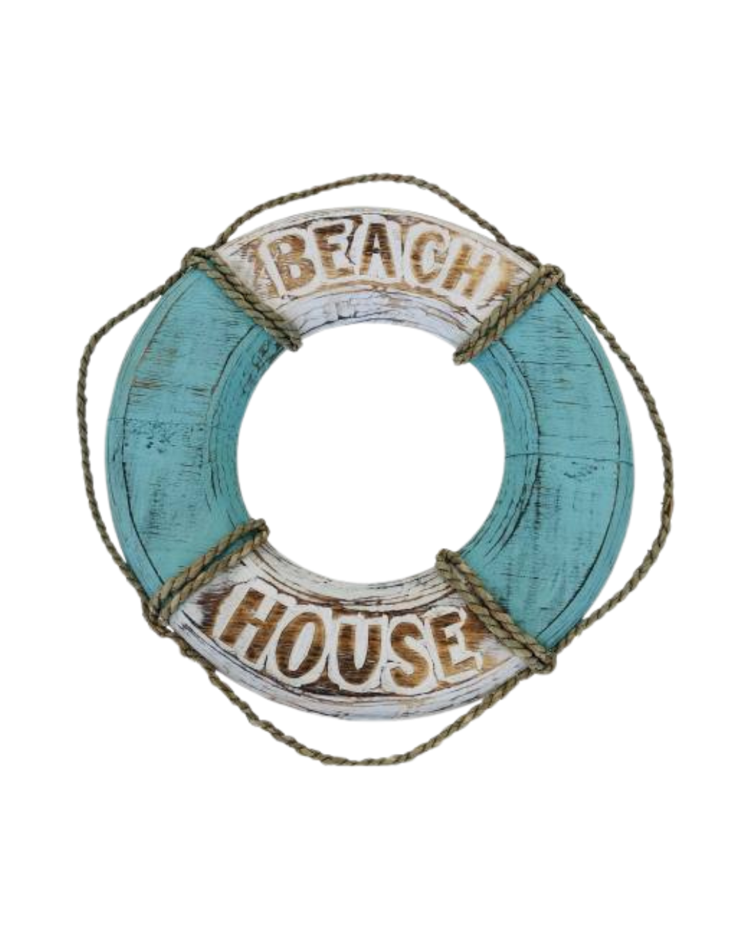 Houten reddingsboei (2 kleuren)