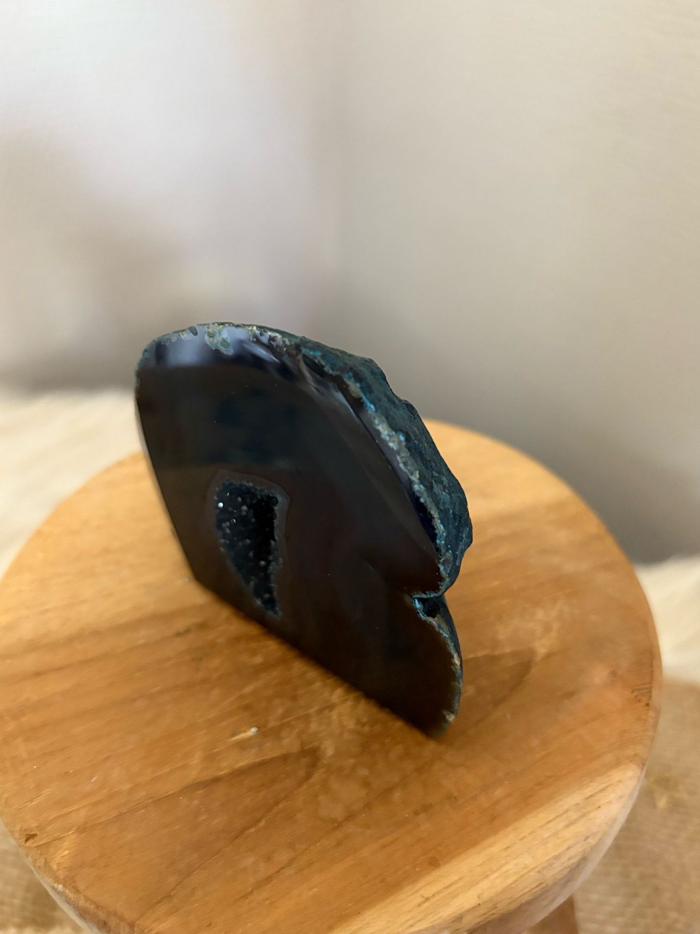 Druzy agaat geode blauw