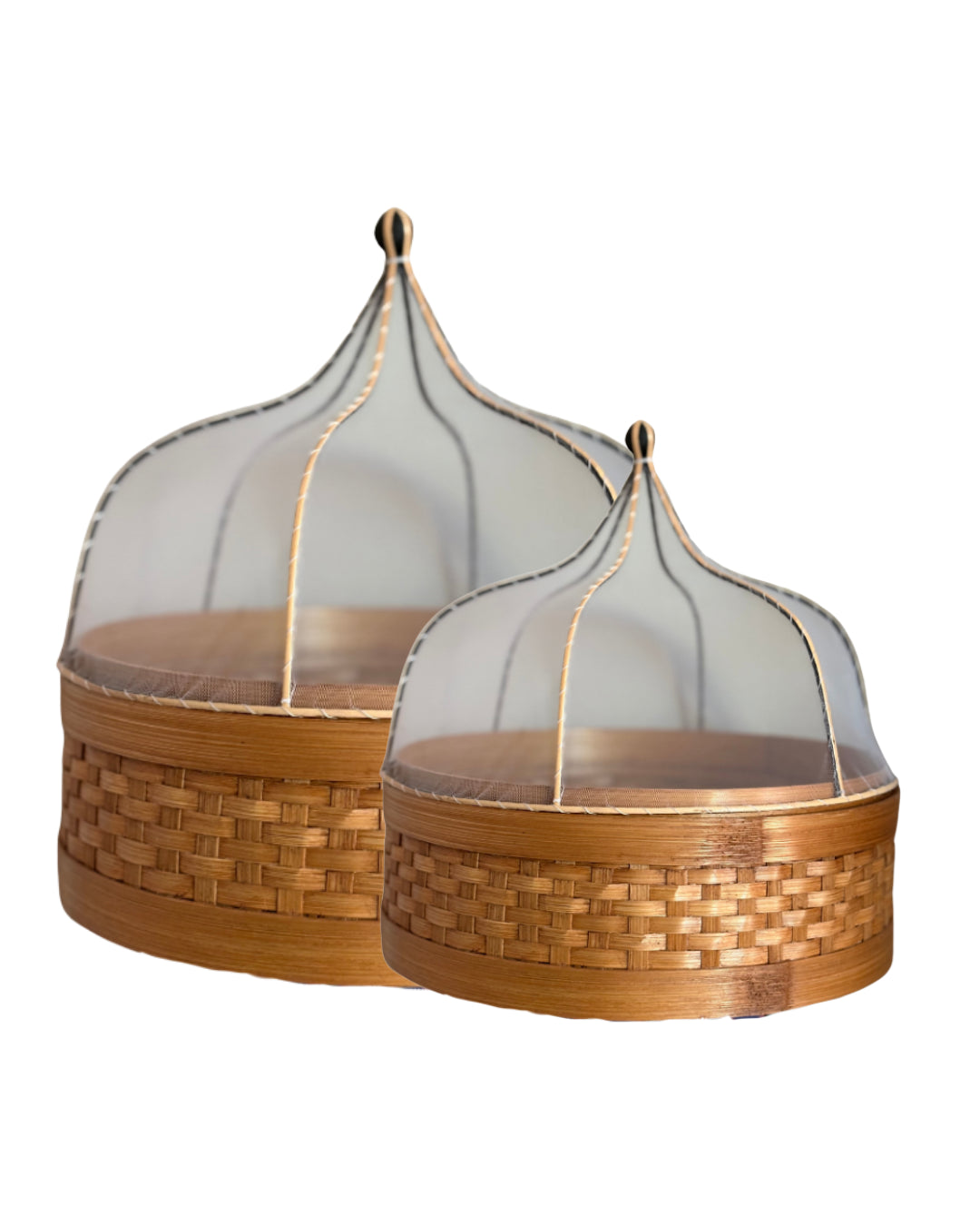 Luxe bamboe broodmand / fruitmand set