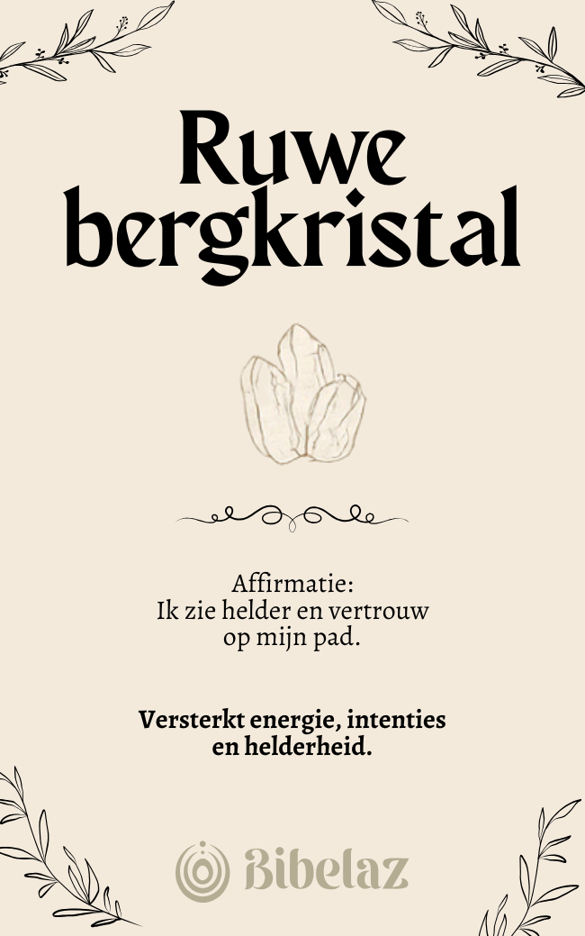 Bergkristal ruwe steen