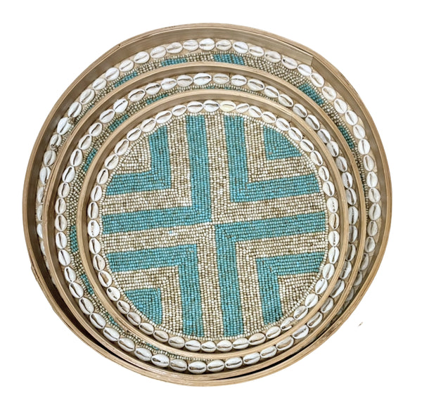 Dienbladen/wandversiering kralen S-M-L