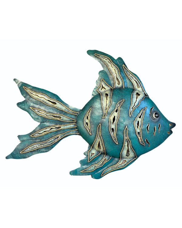 Upcycle art vis van blik