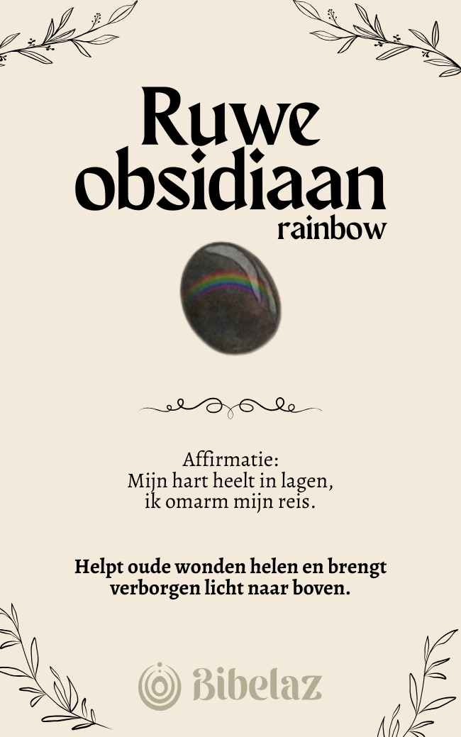 Rainbow obsidiaan ruwe steen