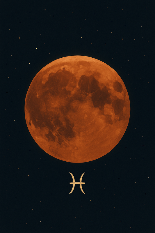 Totale maansverduistering in Vissen