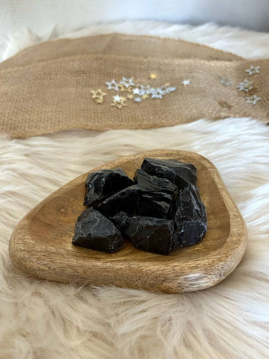 Obsidiaan ruwe steen