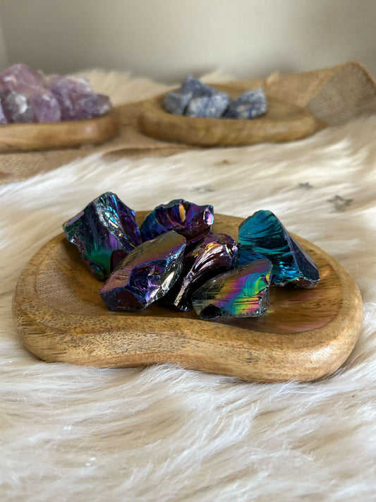 Rainbow obsidiaan ruwe steen
