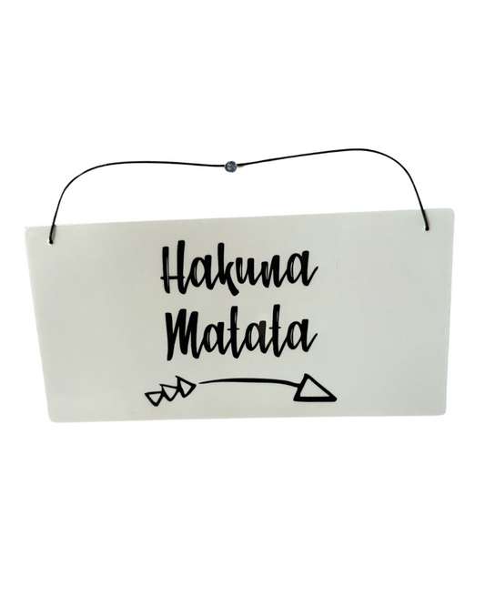 Wandbordje hout 'Hakuna matata'