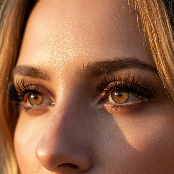 lashes on a bohemian woman only face