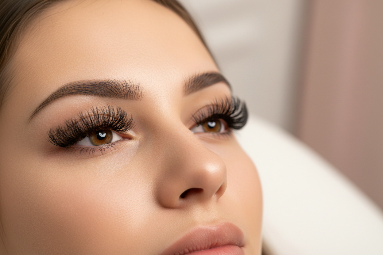 women with full lashes (wimperextensions)